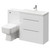 Napoli 390 Gloss White 1300mm Vanity Unit Toilet Suite with 1 Tap Hole Basin and 2 Drawers with Polished Chrome Handles Right Hand View