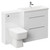 Napoli 390 Gloss White 1300mm Vanity Unit Toilet Suite with 1 Tap Hole Basin and 2 Drawers with Polished Chrome Handles Left Hand View
