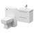 Napoli 390 Gloss White 1100mm Wall Mounted Vanity Unit Toilet Suite with 1 Tap Hole Basin and 2 Drawers with Polished Chrome Handles Right Hand View