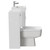 Napoli 390 Gloss White 1100mm Wall Mounted Vanity Unit Toilet Suite with 1 Tap Hole Basin and 2 Drawers with Polished Chrome Handles Side View