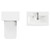 Napoli 390 Gloss White 1100mm Wall Mounted Vanity Unit Toilet Suite with 1 Tap Hole Basin and 2 Drawers with Polished Chrome Handles Top View