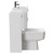 Napoli 390 Gloss White 1100mm Wall Mounted Vanity Unit Toilet Suite with 1 Tap Hole Basin and 2 Drawers with Gunmetal Grey Handles Side View