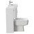 Napoli 390 Gloss White 1300mm Wall Mounted Vanity Unit Toilet Suite with 1 Tap Hole Basin and 2 Drawers with Polished Chrome Handles Side View