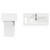 Napoli 390 Gloss White 1300mm Wall Mounted Vanity Unit Toilet Suite with 1 Tap Hole Basin and 2 Drawers with Polished Chrome Handles Top View
