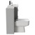 Napoli 390 Gloss Grey Pearl 1300mm Vanity Unit Toilet Suite with 1 Tap Hole Basin and 2 Drawers with Matt Black Handles Side View