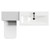 Napoli 390 Gloss Grey Pearl 1300mm Vanity Unit Toilet Suite with 1 Tap Hole Basin and 2 Drawers with Gunmetal Grey Handles Top View