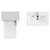 Napoli 390 Gloss Grey Pearl 1100mm Wall Mounted Vanity Unit Toilet Suite with 1 Tap Hole Basin and 2 Drawers with Polished Chrome Handles Top View