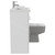 Napoli 390 Combination Gloss White 1100mm Vanity Unit Toilet Suite with Left Hand L Shaped 1 Tap Hole Basin and 2 Drawers with Polished Chrome Handles Side View