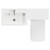 Napoli 390 Combination Gloss White 1100mm Vanity Unit Toilet Suite with Left Hand L Shaped 1 Tap Hole Basin and 2 Drawers with Polished Chrome Handles Top View