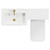 Napoli 390 Combination Gloss Grey 1100mm Vanity Unit Toilet Suite with Left Hand L Shaped 1 Tap Hole Basin and 2 Drawers with Brushed Brass Handles Top View