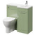 Napoli Combination Olive Green 900mm Vanity Unit Toilet Suite with Right Hand L Shaped 1 Tap Hole Round Basin and Single Door with Polished Chrome Handle Right Hand View