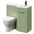 Napoli Combination Olive Green 900mm Vanity Unit Toilet Suite with Right Hand L Shaped 1 Tap Hole Round Basin and Single Door with Matt Black Handle Right Hand View
