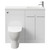 Napoli Combination Gloss White 1000mm Vanity Unit Toilet Suite with Slimline 1 Tap Hole Round Basin and 2 Doors with Polished Chrome Handles Front View