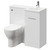 Napoli Combination Gloss White 900mm Vanity Unit Toilet Suite with Right Hand L Shaped 1 Tap Hole Round Basin and Single Door with Polished Chrome Handle Right Hand Side View