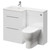 Napoli Combination Gloss White 1100mm Vanity Unit Toilet Suite with Left Hand L Shaped 1 Tap Hole Round Basin and 2 Drawers with Polished Chrome Handles Right Hand Side View