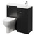 Napoli Combination Nero Oak 900mm Vanity Unit Toilet Suite with Right Hand L Shaped 1 Tap Hole Round Basin and Single Door with Polished Chrome Handle Right Hand Side View