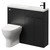 Napoli Combination Nero Oak 1000mm Vanity Unit Toilet Suite with Slimline 1 Tap Hole Round Basin and 2 Doors with Matt Black Handles Right Hand Side View