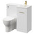 Napoli Combination Gloss White 900mm Vanity Unit Toilet Suite with Right Hand L Shaped 1 Tap Hole Round Basin and Single Door with Brushed Brass Handle Right Hand Side View