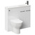 Napoli Combination Gloss White 1000mm Vanity Unit Toilet Suite with Slimline 1 Tap Hole Round Basin and 2 Doors with Gunmetal Grey Handles Left Hand Side View