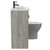 Napoli Combination Molina Ash 1000mm Vanity Unit Toilet Suite with Left Hand L Shaped 1 Tap Hole Round Basin and 2 Doors with Gunmetal Grey Handles Side on View