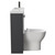 Napoli Combination Gloss Grey 1000mm Vanity Unit Toilet Suite with Slimline 1 Tap Hole Round Basin and 2 Doors with Gunmetal Grey Handles Side on View