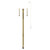 Windsor Traditional Brushed Brass High Level Cistern Flush Pipe Kit Front View