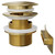 Brushed Brass Retro Fit Overflow and Waste for Salerno and Como Freestanding Baths Side View