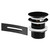 Matt Black Retro Fit Overflow and Waste for Salerno and Como Freestanding Baths Right Hand View