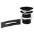 Matt Black Retro Fit Overflow and Waste for Salerno and Como Freestanding Baths Left Hand View