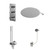 Circo Polished Chrome Concealed Triple Thermostatic Shower Valve with Diverter and 400mm Round Head with 345mm Wall Arm and Outlet Holder with Kit and Free-Flow Bath Filler - 3 Outlet Right Hand View