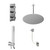 Circo Polished Chrome Concealed Triple Thermostatic Shower Valve with Diverter and 400mm Round Head with 300mm Ceiling Arm and Outlet Holder with Kit and Free-Flow Bath Filler - 3 Outlet Left Hand View