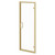 Colore Brushed Brass 800mm Hinged Shower Door Right Hand View