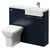 Napoli Combination Deep Blue 1000mm Vanity Unit Toilet Suite with Right Hand Square Semi Recessed 1 Tap Hole Basin and 2 Doors with Polished Chrome Handles Right Hand View