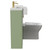 Napoli Combination Olive Green 1000mm Vanity Unit Toilet Suite with Left Hand Square Semi Recessed 1 Tap Hole Basin and 2 Doors with Brushed Brass Handles Side View