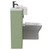 Napoli Combination Olive Green 1000mm Vanity Unit Toilet Suite with Left Hand Square Semi Recessed 1 Tap Hole Basin and 2 Doors with Gunmetal Grey Handles Side View