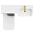 Napoli Combination Deep Blue 1000mm Vanity Unit Toilet Suite with Right Hand Round Semi Recessed 1 Tap Hole Basin and 2 Doors with Brushed Brass Handles Top View
