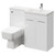 Napoli 390 Combination Gloss White 1100mm Vanity Unit Toilet Suite with Right Hand L Shaped 1 Tap Hole Basin and 2 Doors with Polished Chrome Handles Right Hand View