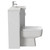 Napoli 390 Combination Gloss White 1100mm Vanity Unit Toilet Suite with Right Hand L Shaped 1 Tap Hole Basin and 2 Doors with Polished Chrome Handles Side View