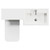 Napoli 390 Combination Gloss White 1100mm Vanity Unit Toilet Suite with Right Hand L Shaped 1 Tap Hole Basin and 2 Doors with Polished Chrome Handles Top View