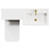 Napoli 390 Combination Bordalino Oak 1100mm Vanity Unit Toilet Suite with Right Hand L Shaped 1 Tap Hole Basin and 2 Drawers with Brushed Brass Handles Top View