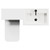 Napoli 390 Combination Gloss Grey 1100mm Vanity Unit Toilet Suite with Right Hand L Shaped 1 Tap Hole Basin and 2 Drawers with Matt Black Handles Top View