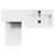 Napoli 390 Combination Gloss Grey Pearl 1100mm Vanity Unit Toilet Suite with Right Hand L Shaped 1 Tap Hole Basin and 2 Drawers with Matt Black Handles Top View
