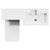 Napoli 390 Combination Gloss Grey Pearl 1100mm Vanity Unit Toilet Suite with Right Hand L Shaped 1 Tap Hole Basin and 2 Doors with Polished Chrome Handles Top View