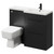 Napoli 390 Combination Nero Oak 1100mm Vanity Unit Toilet Suite with Right Hand L Shaped 1 Tap Hole Basin and 2 Drawers with Matt Black Handles Right Hand View
