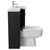 Napoli 390 Combination Nero Oak 1100mm Vanity Unit Toilet Suite with Right Hand L Shaped 1 Tap Hole Basin and 2 Doors with Polished Chrome Handles Side View