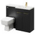 Napoli 390 Combination Nero Oak 1100mm Vanity Unit Toilet Suite with Right Hand L Shaped 1 Tap Hole Basin and 2 Doors with Brushed Brass Handles Right Hand View