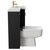 Napoli 390 Combination Nero Oak 1100mm Vanity Unit Toilet Suite with Right Hand L Shaped 1 Tap Hole Basin and 2 Doors with Brushed Brass Handles Side View