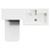 Napoli 390 Combination Deep Blue 1100mm Vanity Unit Toilet Suite with Right Hand L Shaped 1 Tap Hole Basin and 2 Drawers with Polished Chrome Handles Top View