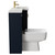 Napoli 390 Combination Deep Blue 1100mm Vanity Unit Toilet Suite with Right Hand L Shaped 1 Tap Hole Basin and 2 Doors with Brushed Brass Handles Side View