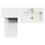 Napoli 390 Combination Deep Blue 1100mm Vanity Unit Toilet Suite with Right Hand L Shaped 1 Tap Hole Basin and 2 Doors with Brushed Brass Handles Top View